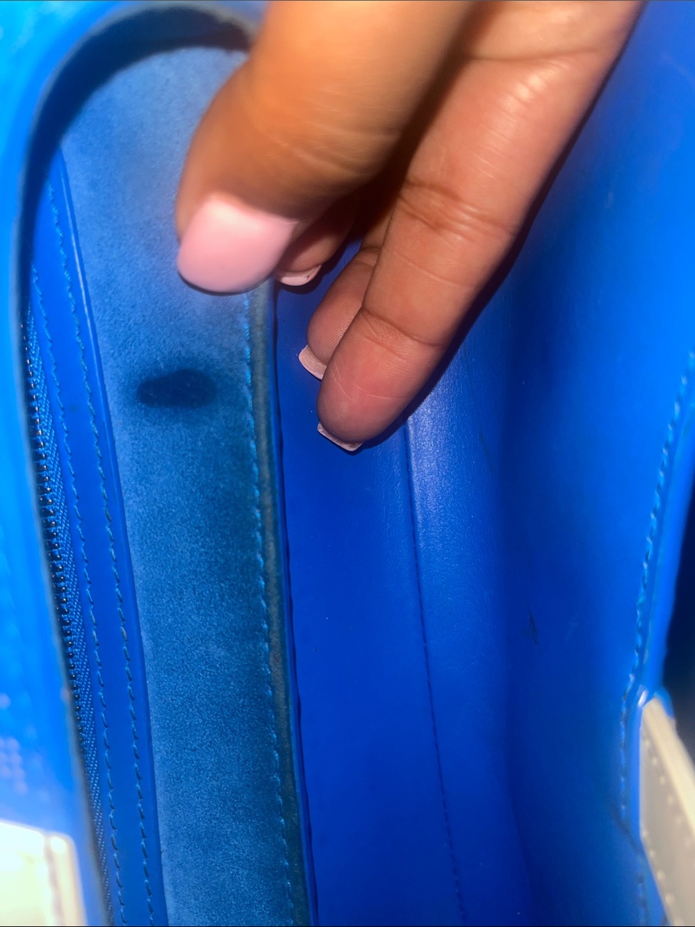 Dior Blue and White Saddle Shoulder Bag - Picture 14 of 15